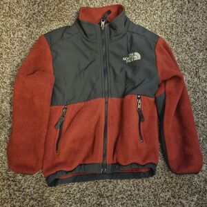 The North Face Red and Gray Fleece Jacket